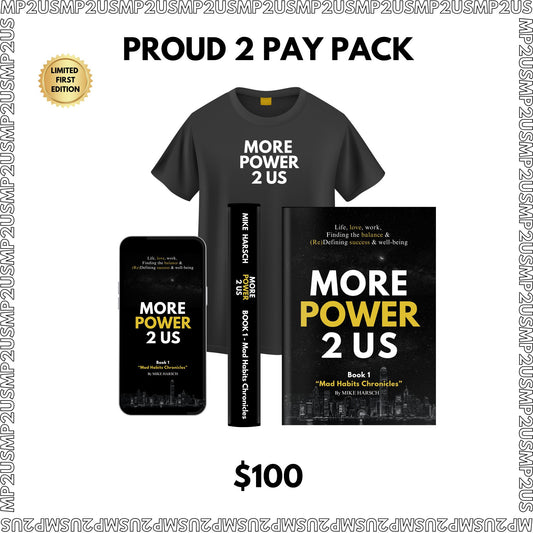 - PROUD 2 PAY PACK - BOOK (Digital + Physical) + T-SHIRT (Black)